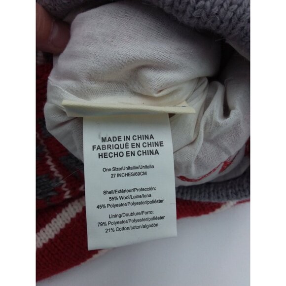 Pottery Barn Kids Peanut Natural Fair Isle Santa Wool Stocking Christmas Xmas - Picture 9 of 16